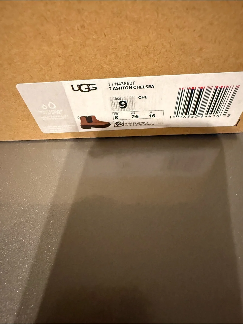 UGG Kids Brown Chelsea Boot with Black Elastic Panel